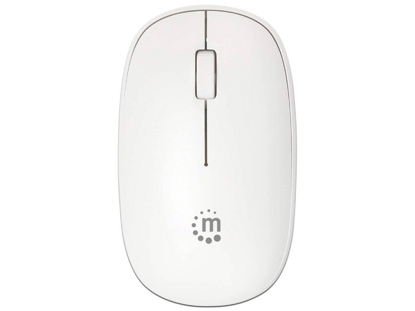 Mouse Óptico Inalámbrico Manhattan, 1200 DPI, USB. Color Blanco.