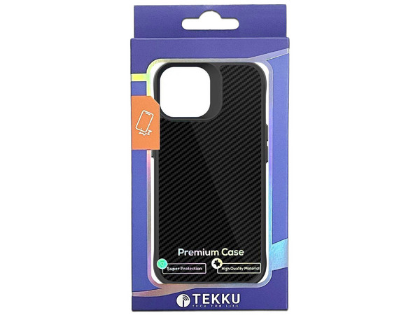 Funda Protectora TEKKU Combat Carbon para iPhone 15, Color Negro. - imagen 3