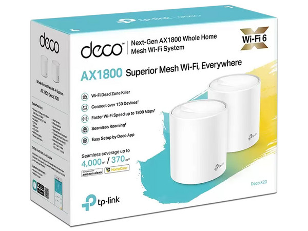 Sistema de Wi-Fi en Malla TP-Link AX1800 Deco X20, Wireless AX (Wi-Fi 6), hasta 1800 Mbps (2 Piezas) - imagen 3