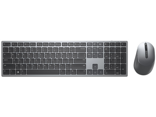 Kit de Teclado y Mouse Inalámbricos DELL KM7321W, Bluetooth, Receptor USB (Versión en español de Latinoamérica). Color Gris.