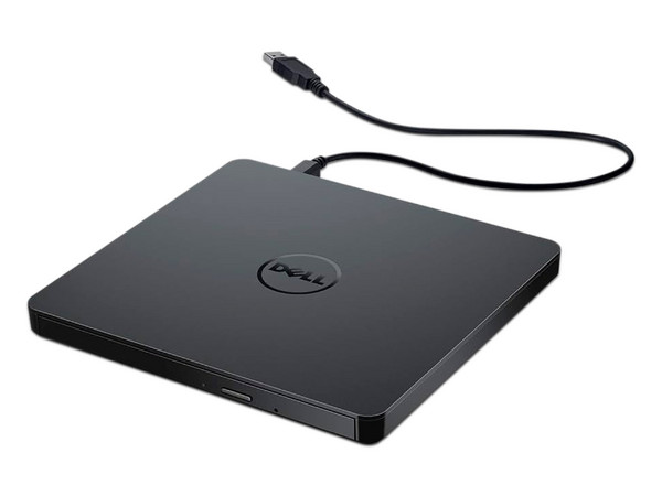 Unidad óptica externa Dell DW316, conexión USB, compatible con DVD+RW/CD-RW, diseño compacto, color negro.