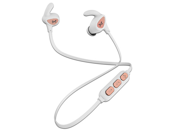 Audífonos con micrófono GHOSTEK Rush, Batería recargable, Bluetooth, IPX4, Color Blanco.