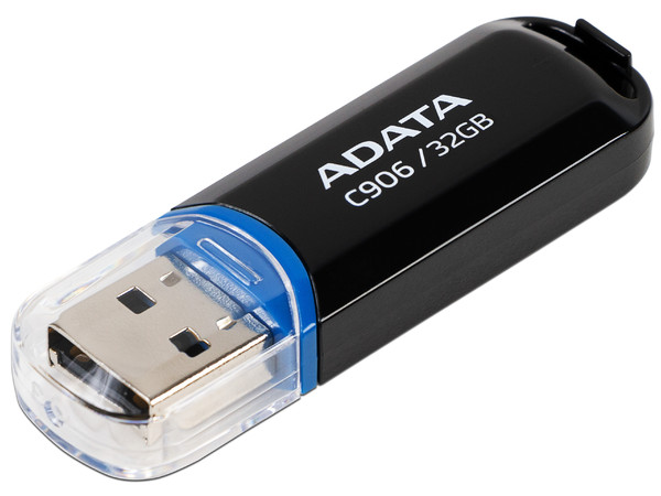 Unidad Flash USB 2.0 ADATA Classic C906 de 32GB. Color Negro.