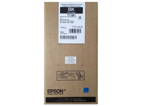Bolsa De Tinta Epson T11B120-Al T11B1 de Alto Rendimiento, Color Negro 143 Ml. - imagen 2