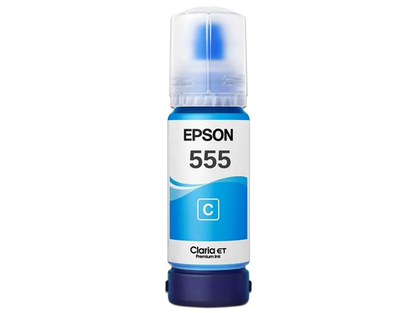 Botella de Tinta Epson T555220-AL, 70 ml. Color Cian.