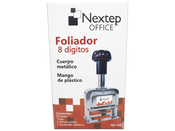 Foliador Nextep Acero 8 Dígitos.
