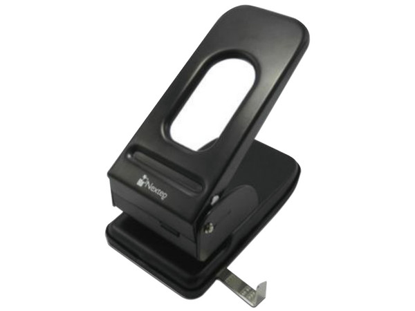 Perforadora Nextep Uso Rudo 2 Orificios 8cm, Hasta 60 Hojas. Color Negro