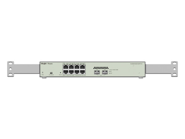 Switch Administrable Ruijie RG-NBS3100-8GT2SFP-P-V2 de 8 puertos Gigabit Ethernet PoE y 2 puertos SFP, Capa 2, 125W.