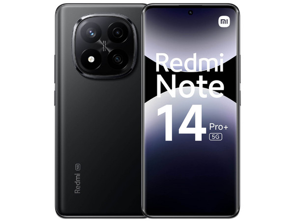 Smartphone Xiaomi Redmi Note 14 Pro+ 5GProcesador Snapdragon 7s Gen 3 (hasta 2.5 GHz),Memoria RAM de 8GB, Almacenamiento de 256GB,Pantalla AMOLED de 6.67" FHD+,Bluetooth, Wi-Fi,Cámara Principal de 200MP,Android 13. Color Negro.