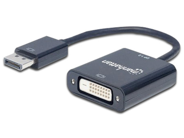 Adaptador Manhattan DisplayPort 1.2a (Hembra) a DVI-D (Macho).