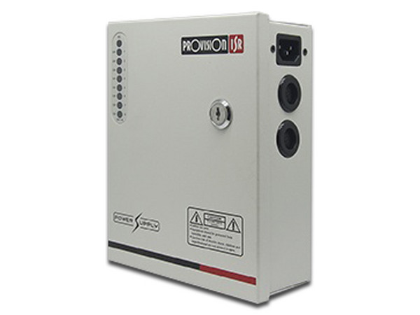 Fuente de Poder Provision-ISR PR-5A8CH-B, 8 canales, entrada 100-240V, salida 12V, soporte de batería de respaldo (batería de respaldo no incluida).