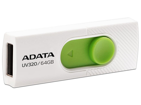 Unidad Flash USB 3.0 ADATA UV320 de 64GB. Color Blanco/Verde. - imagen 3