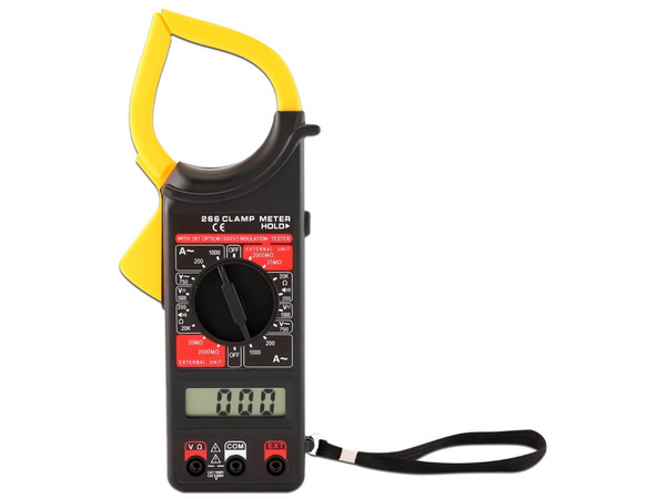 Multímetro Digital de Gancho Precision DT266, Pantalla LCD de 3.5", Medición hasta 1000Vcd y 750Vca.