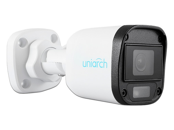 Cámara de Vigilancia Tipo Bala Uniarch UAC-B115-F28-W de 5MP (2880 x 1620), Lente Fijo 2.8mm, IR de hasta 20m, IP67, Color Blanco.