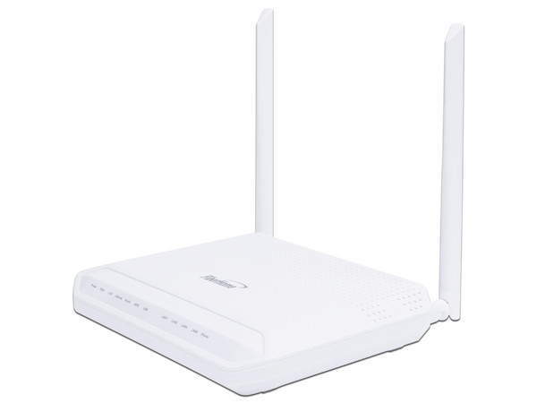 ONU GPON FiberHome HG323D-AC con Wi-Fi 2.4 GHz, hasta 300 Mbps, 2 puertos LAN Gigabit. Color Blanco