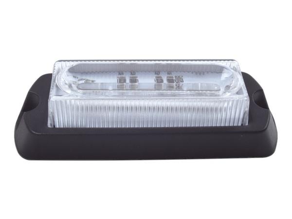 Luz Auxiliar Ultra Brillante de 8 LEDs, en color Rojo/Azul con mica transparente.