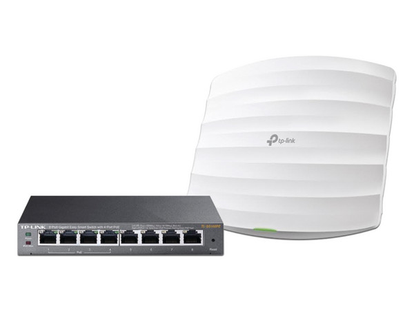 Kit TP-LINK EAP-STARTER-KIT-245PE, Incluye: 1 Access Point Omada EAP245 y 1 Switch Smart TL-SG108PE.