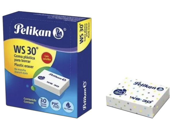Paquete de Borradores Pelikan WS-30,  20 piezas, Color Blanco.