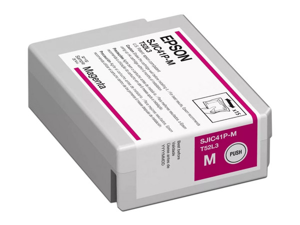 Cartucho de Tinta EPSON ColorWorks SJIC41P-M, Color Magenta.