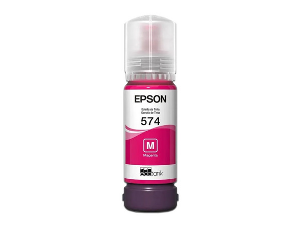 Botella de Tinta Epson T574, 70 ml, Color Magenta.