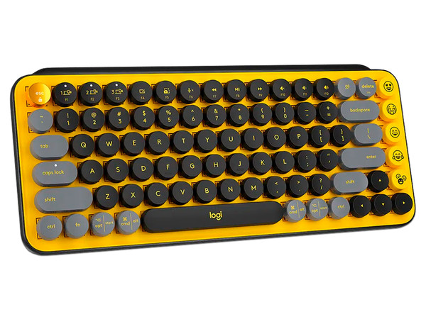 Teclado Mecánico inalámbrico Logitech POP Keys, Bluetooth. Color Amarillo. - imagen 2