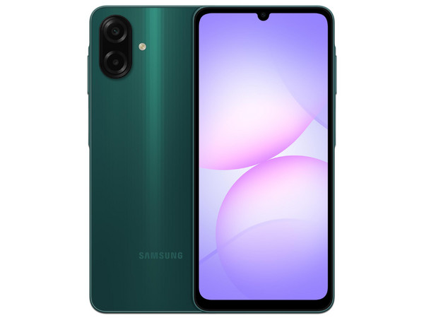 Smartphone Samsung Galaxy A07:Procesador MediaTek Helio G85,Memoria RAM de 4GB, Almacenamiento de 64GB,Pantalla LCD Multi Touch de 6.7" HD+,Bluetooth 5.3, Wi-Fi,Cámara Principal de 50MP,Android 15, Color Verde.