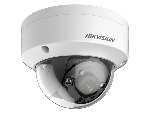Cámara de Vigilancia tipo Domo Hikvision DS-2CE57U0T-VPITF de 8MP (3840 x 2160), IR hasta 30m, IP67, IK10.