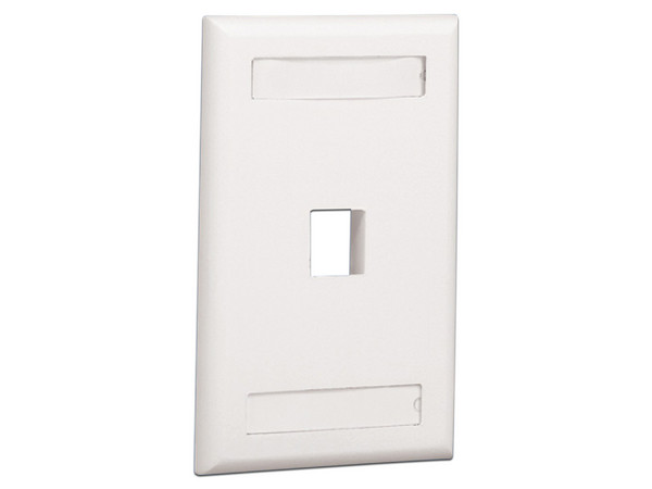 Tapa para caja Panduit, montaje en pared de 1 salida. Color Blanco.