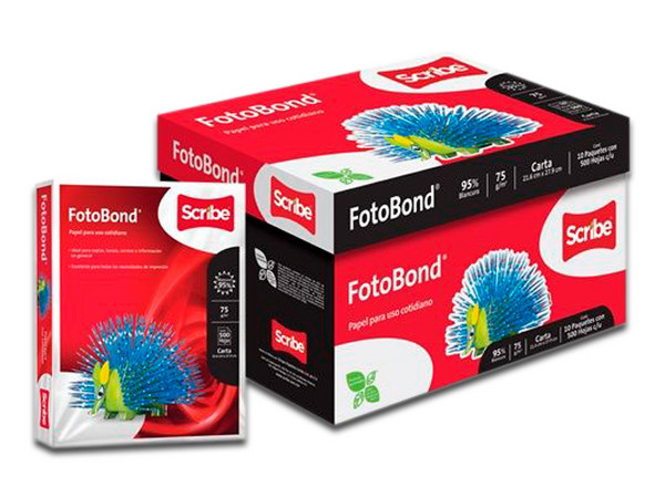Papel Scribe Fotobond tamaño Carta. Caja con 5000 Hojas