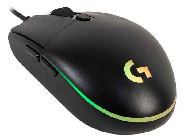 Mouse Gamer Logitech G203 RGB LIGHTSYNC, hasta 8,000 dpi, 6 botones, RGB. Color Negro.
