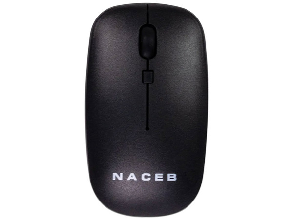 Monitor Óptico Inalámbrico Naceb NA-0137N, Receptor USB, Color Negro.