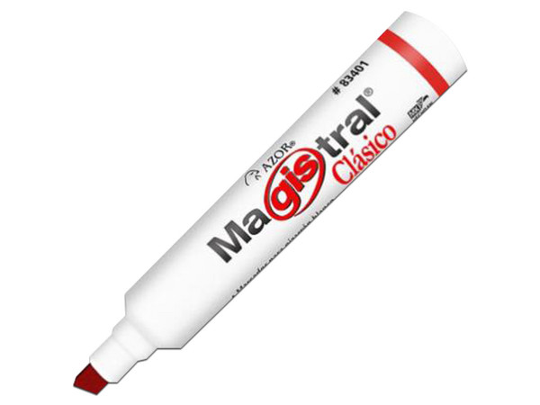 Marcador para Pizarrón  Azor Magistral Clásico, color rojo. Paquete con 12 piezas