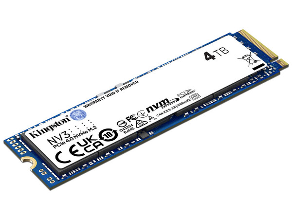 Unidad de Estado Sólido Kingston NV3 de 4TB, M.2 NVMe PCIe 4.0.
