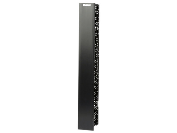 Organizador de cables vertical Panduit WMPVF45E para Rack Abierto de 45 Unidades. Color Negro