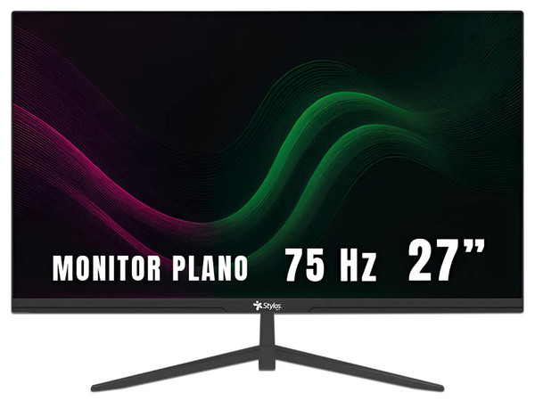 Monitor LED Stylos STPMOT8B de 27", Resolución 1920 x 1080 (Full HD 1080p), 5 ms, 75Hz, Color Negro.