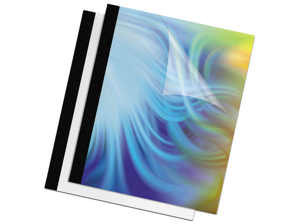 Cubierta Térmica Fellowes 5257001 para Encuadernación de 1". Capacidad 181-240 hojas. Color Transparente y Blanco.