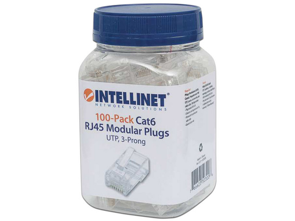 Plugs RJ-45 Intellinet, Cat6, UTP. Bote con 100 piezas. - imagen 2