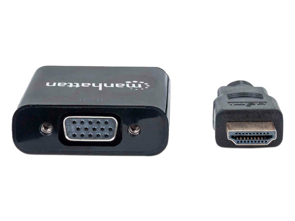 Convertidor HDMI (M) a VGA (H) de 30cm. Color Negro. - imagen 3