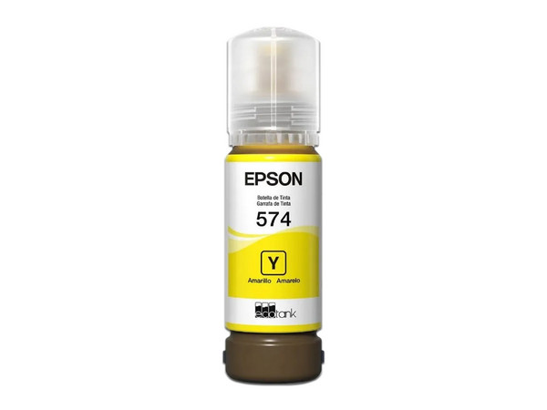 Botella de Tinta Epson T574, 70 ml, Color Amarillo.