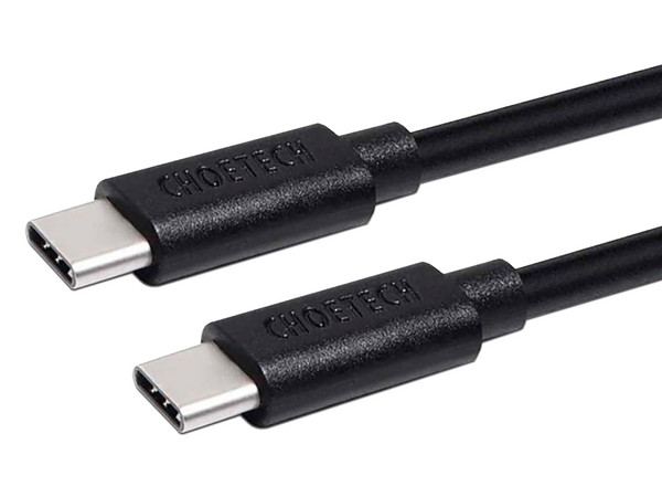 Cable de Datos CHOETECH, USB-C a USB-C (M-M), 3 M, 60W, 3Amp, Universal. Color Negro. - imagen 2