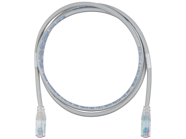 Cable de Red Belden Cat6a UTP, Conector RJ-45 (M-M), 24 AWG, 3m. Color Gris.