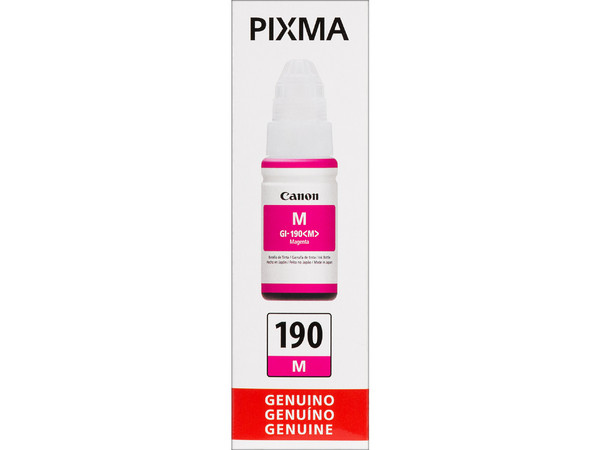 Botella de Tinta Magenta Canon GI-190 M, Modelo: 0669C001AB. - imagen 3