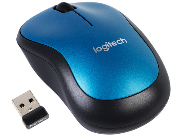 Mouse Óptico Inalámbrico Logitech M185, Hasta 1,000 dpi, USB, Color Azul/Negro.