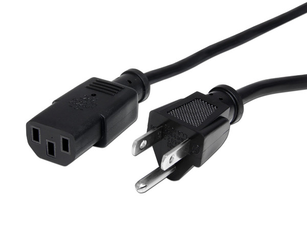 Cable de 3m de Alimentación Estándar para Computadora NEMA 5-15P a C13 Macho a Hembra