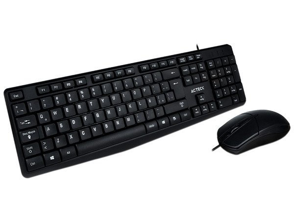Teclado y Mouse óptico Acteck Combo AC-928984, USB. Color negro - imagen 2