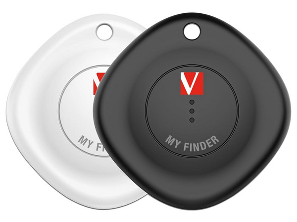 Localizador Bluetooth Verbatim MyFinder Duo Pack 32131, incluye 2 localizadores (Negro y Blanco), conexión Bluetooth