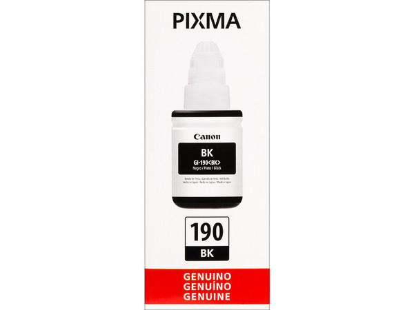 Botella de Tinta Negro Canon GI-190 BK, Modelo: 0667C001AB. - imagen 3