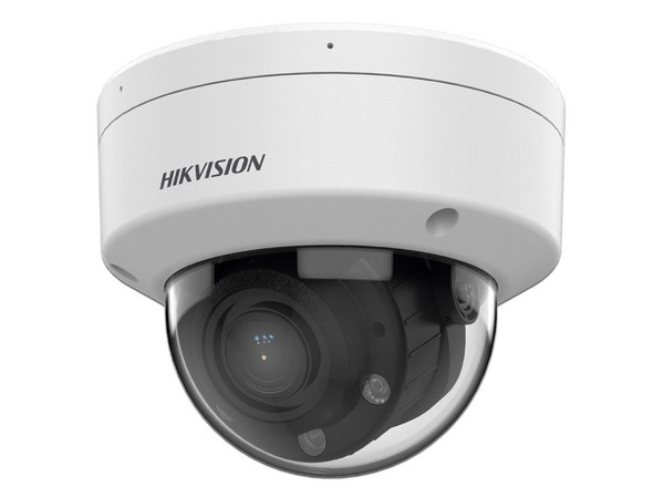 Cámara de Vigilancia tipo Domo Hikvision DS-2CD1743G2-LIZSU de 4MP (2560 x 1440), IR hasta 30m, Luz blanca hasta 30m, IP67, Micrófono Integrado. Color Blanco.