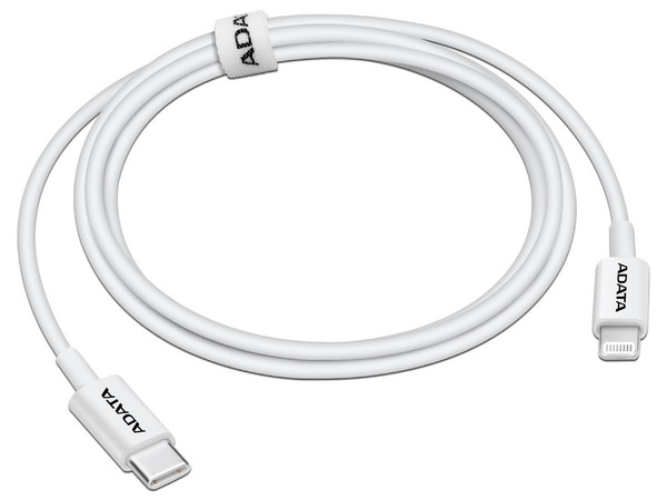 Cable Lightning ADATA, Conector Lightning(M) a USB-C(M), 1m. Color Blanco. - imagen 2