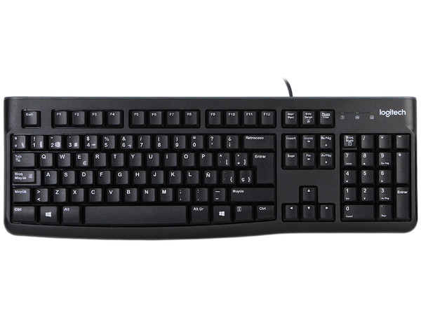 Teclado Logitech K120, USB. Color Negro. (Versión en Español)